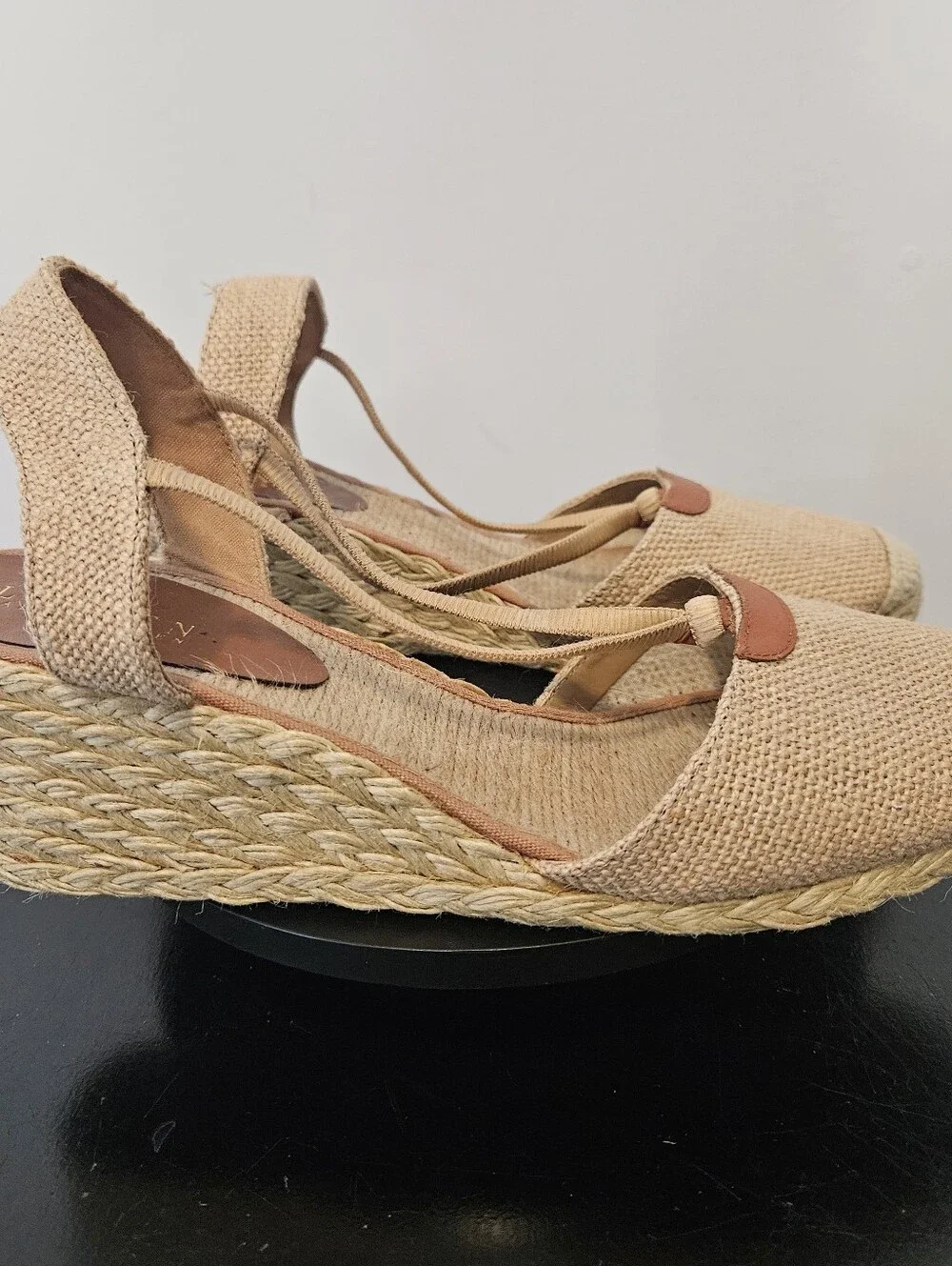 Lauren Ralph Lauren Women's Cala Espadrille‎ Wedge Sandals Tan Size 11B